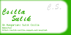 csilla sulik business card